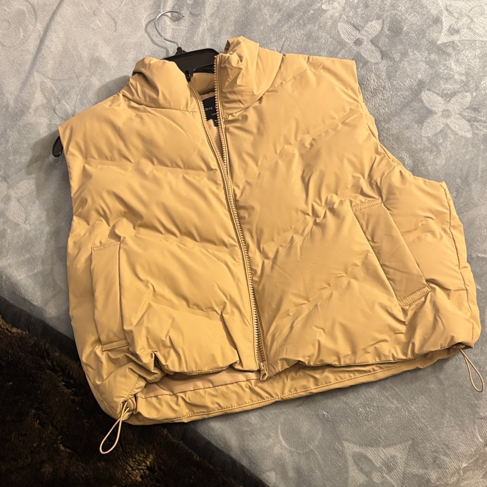 Tan Puffer Vest